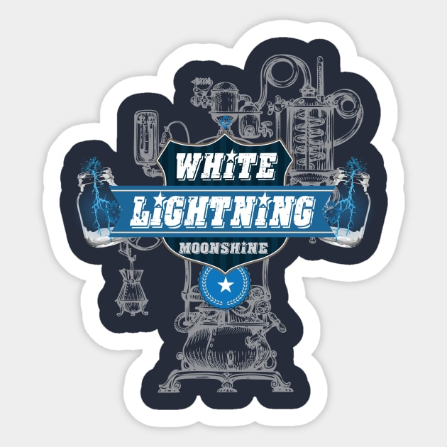 White Lightning Small Sticker by DavidLoblaw